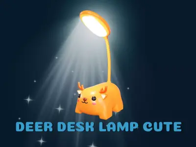 Deer Desk Lamp Cute  Low-poly 3D model