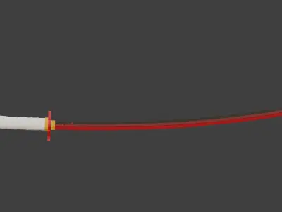 Fire Sword Low-poly 3D model