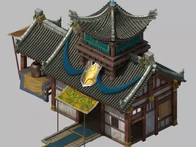 Game City - Building - Armor Shop 2702 3D model