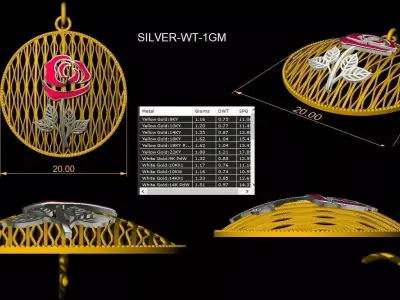 Turkey Light Jewelry Set  Elegant 3D Design Collection 3D print model