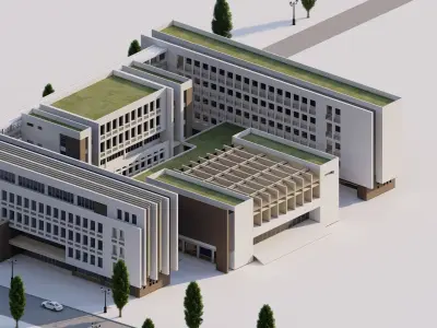 School-University -High School 3D model