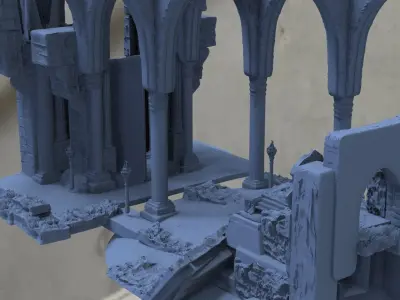 Church Ruins temple 3D model