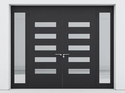 Aluminium door 99 3D model