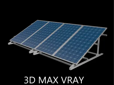 solar panels 3D model