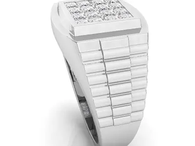 Small fancy mans ring 3D print model