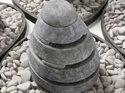 Lawn street stone decor  3D model