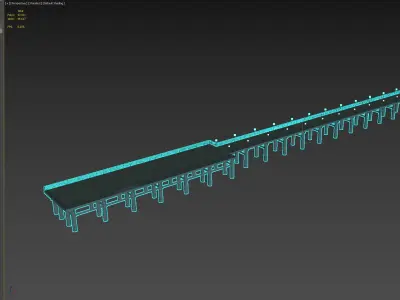 Modern Pedestrian Pier Structure 3D model