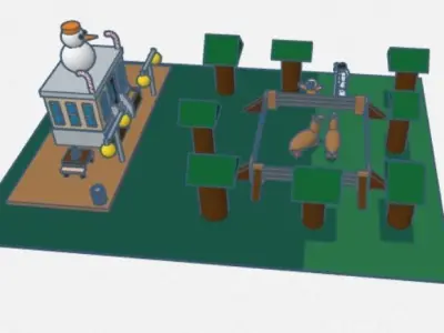 HappyCafeFun Low-poly 3D model