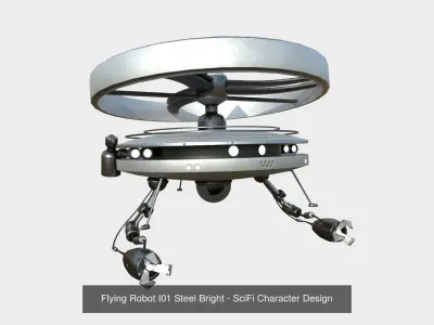 10 Flying Robot I Collection - SciFi Character Design 3D Model Pack