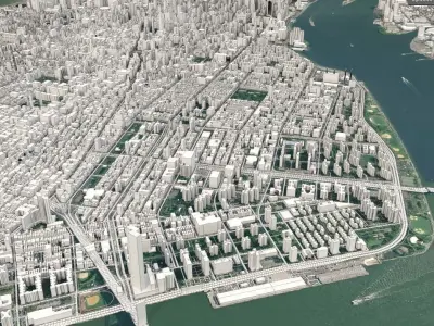 Cityscape New York USA 3D model