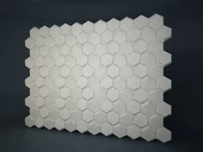 01 HEXAGON MOSAIC PATTERN WALL 3D model