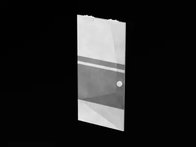 Sliding Glass Door Low-poly 3D model