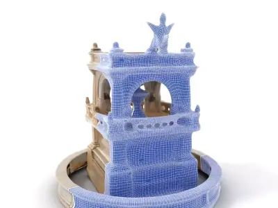 Regal Marble Fountain model pack Low-poly 3D model