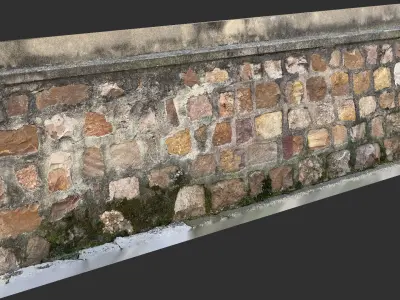 A stone wall 3d scan 3D model