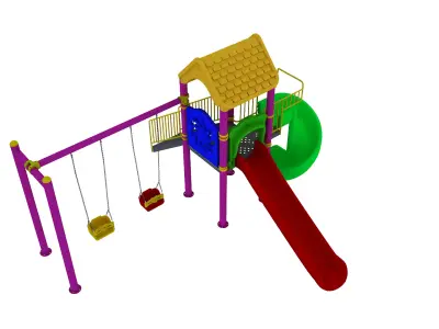 Outdoor kids playground 4 3D model