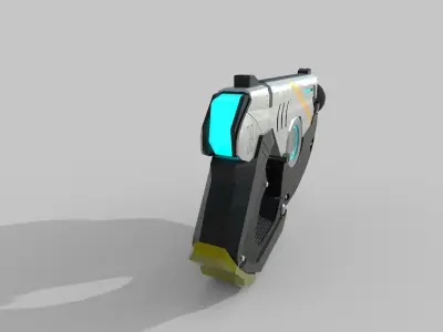 scifigun futuristic gun Low-poly 3D model