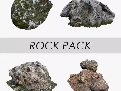 Rock Pack Low-poly 3D model