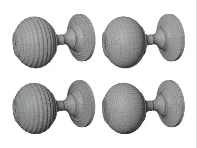 Door Handle 2 Pack Free low-poly 3D model