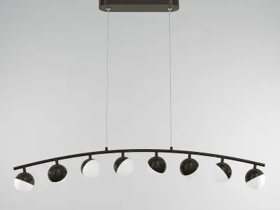 CHOIR light fixture with six lights hanging from ceiling 3D model