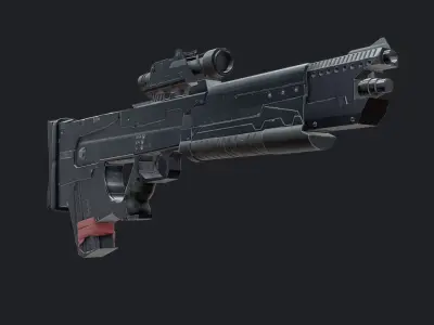 Sci-fi gun 3D model