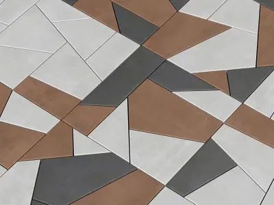 Paving tile angle splinter n1 3D model