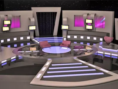 Virtual TV Studio 3D model