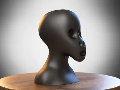 Modern alien monkey Headphone Stand Modern alien monkey  3D print model