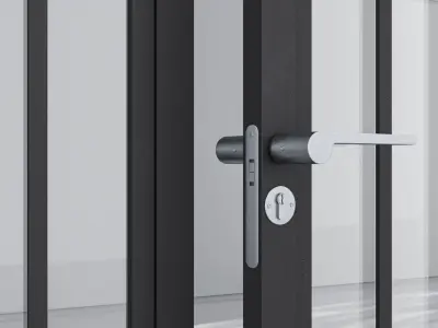 Aluminium door 242 3D model