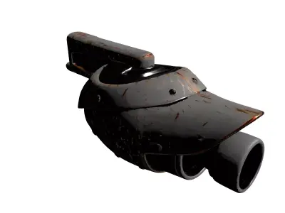 Weathered SciFi Security Camera Low-poly 3D model