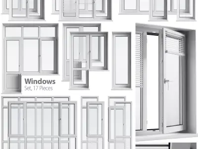 Plastic windows 3D model