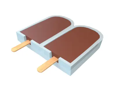Ice Lolly With Mold v1 001 Low-poly 3D model