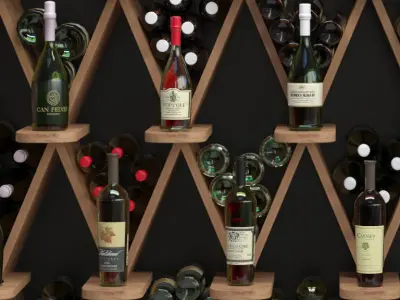 Alcoholic showcase 5 3D model