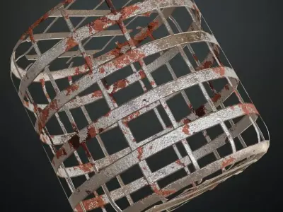 Rusted Metal Walkway PBR Seamless Texture