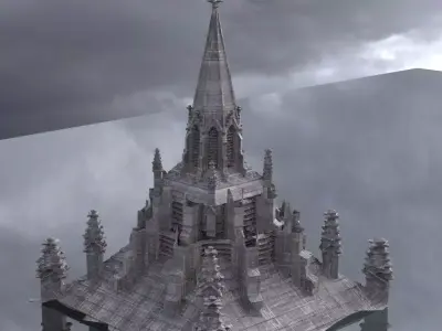 Dark Fantasy architecture 2 3D 3D model