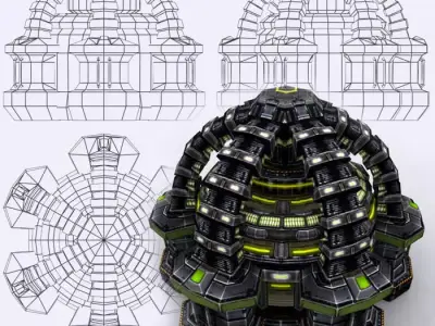 3DRT - Power Generator  Low-poly 3D model