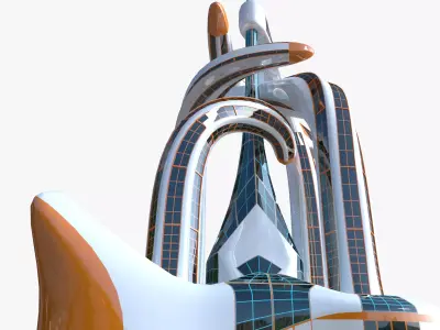 Future skyscraper 3D model