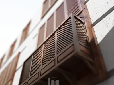 Arabic Window Mashrabiya 3D model