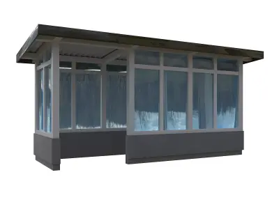 Bus Stop USA Low-poly 3D model Low-poly 3D model purchase
