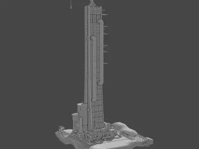 immeuble tall building Free 3D model