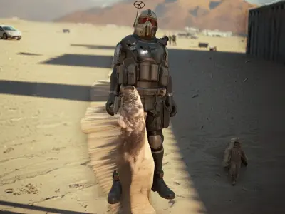 Relentless Bounty Hunter Broad 3D Character Low-poly 3D model