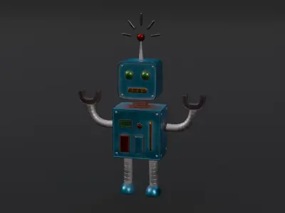 Robot Friend Low-poly 3D model