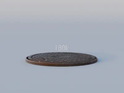 Manhole Cover Sweden Photoscan 3D model