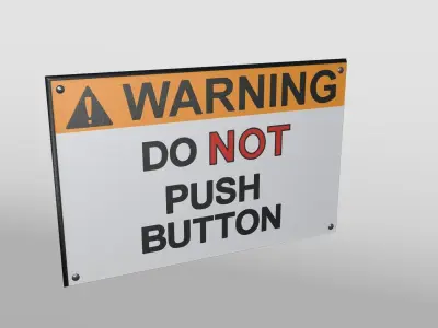 Wall Mounted Sign Low-poly 3D model