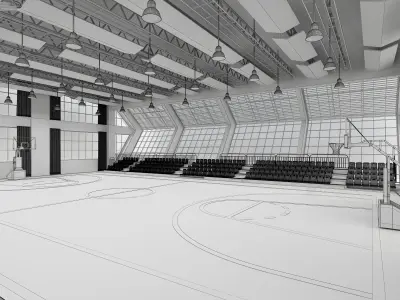 Basketball Gym 3D model