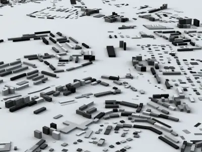 Irkutsk Streets and Buildings 3D model