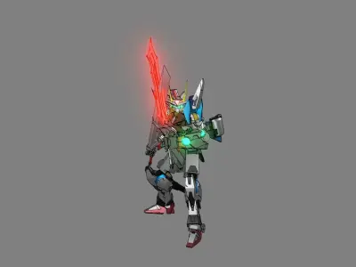 Attacker Gundam 24 A 3D model