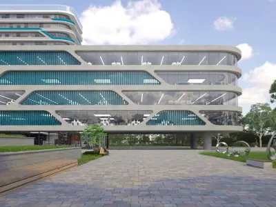 Modern style Office Building 3D Scene 3D model