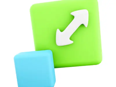 3d  Scalability or scalable system cartoon icon 3D model