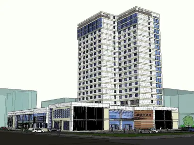 vacation spot-Resort-Fashion Leisure Hotel-0210 3D model
