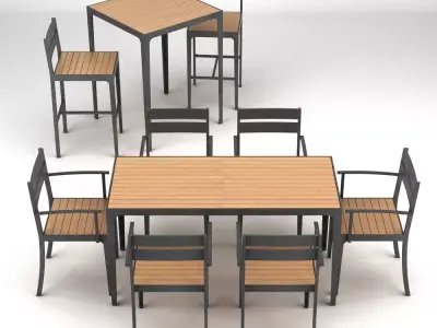 Garden Furniture Set 13 3D model